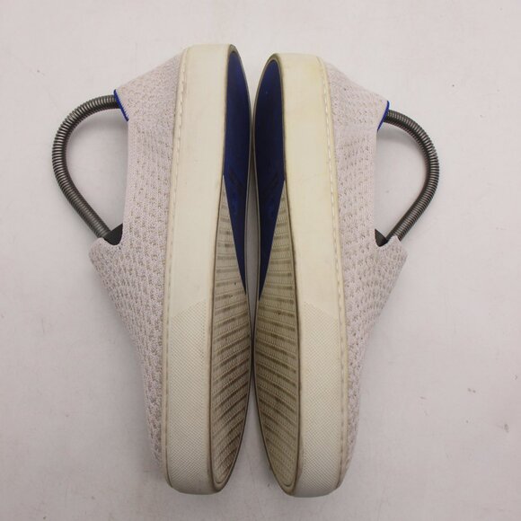 Rothy’s The Sneaker Honeycomb Women’s Size 8 Salt Light Grey White Knit Slip On - Picture 7 of 9
